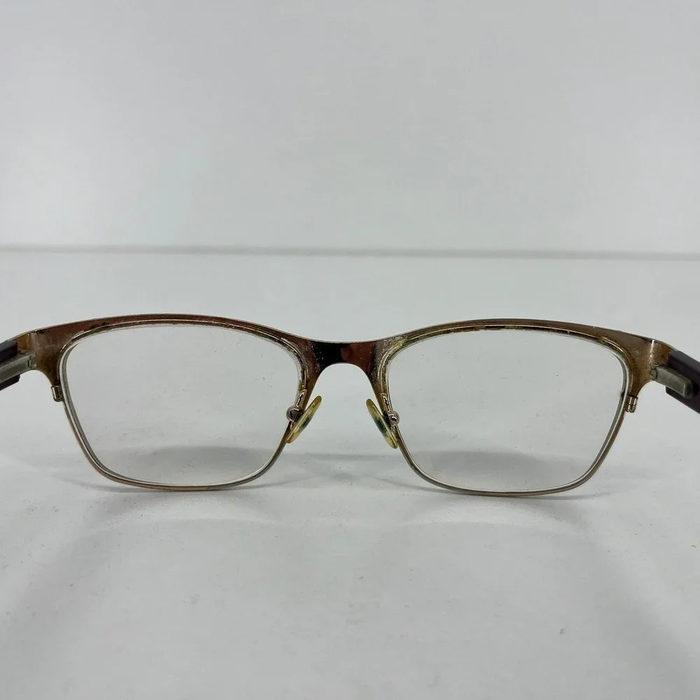 Nine West NW1072 Burgundy Gold Rectangular‎ Cat Eye Eyeglasses 52-17-135 602